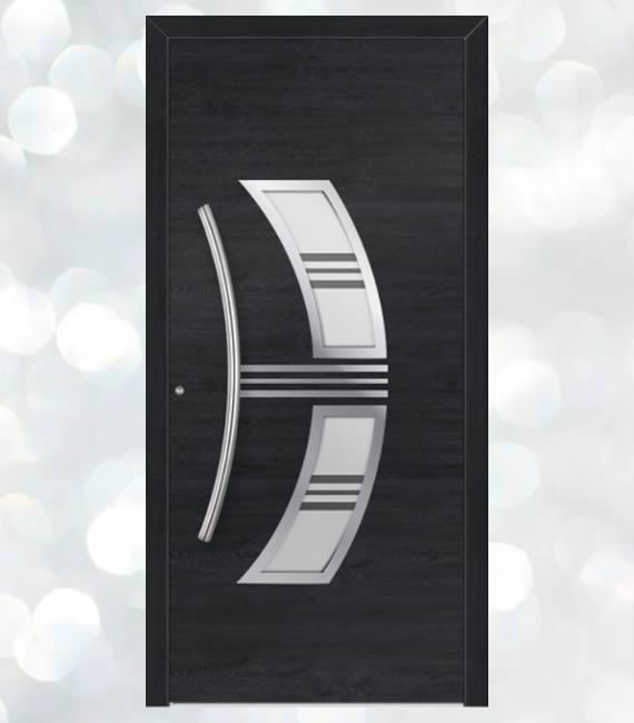 110 Entrance Door - Black Wood