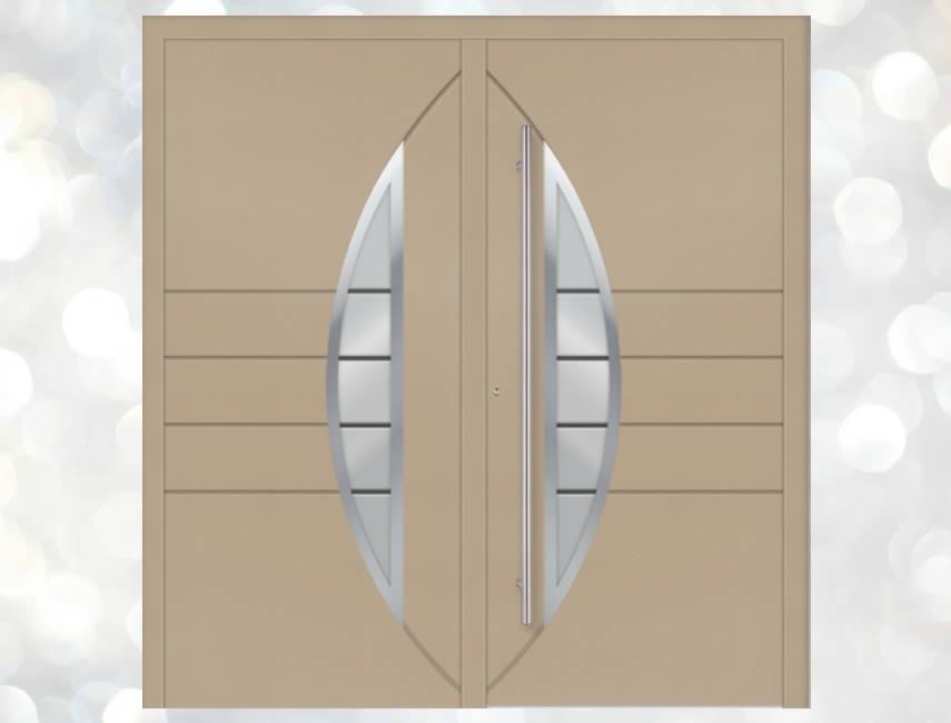 220 Double Entry Door - Grey Brown