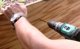 Drilling holes to secure board