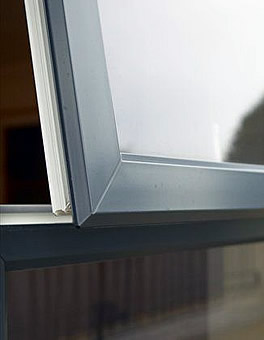Grey uPVC casement window